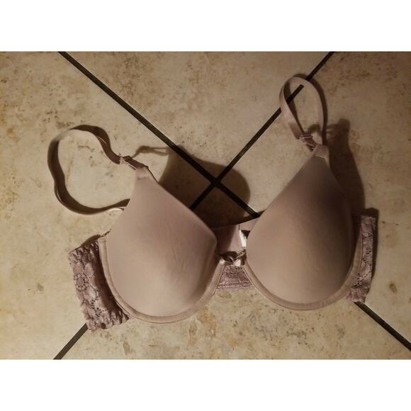 Maidenform Women's Bra Beige Taupe Underwire Lace Light Padding 0117BR Size 34C - Picture 1 of 12